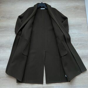 Vince. Wool Chocolate Brown Trench Coat